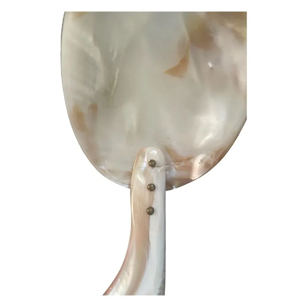 Vintage Mother of Pearl Seashell Caviar Serving Spoon Conch Hollywood Regency